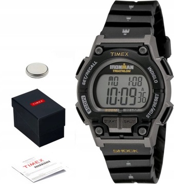 WYTRZYMAŁY SPORTOWY ZEGAREK TIMEX PODŚWIETLENIE WR200 DATA ALARM TIMER