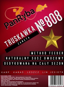 Zanęta METHOD FEEDER Pan Ryba 808 TRUSKAWKA 1kg 58097