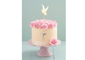 УКРАШЕНИЕ СТОРОНЫ ТОРТА КРЕЩЕННЫЙ КРЕСТ Серебро