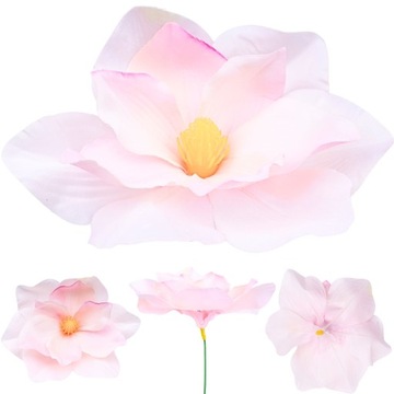 SZTUCZNY KWIAT MAGNOLIA WYROBOWA DO KOMPOZYCJI FLORYSTYCZNYCH 1SZT RÓŻOWA