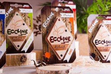 ECOLINE ДЕРЕВЯННЫЙ АВТОМОБИЛЬНЫЙ АРОМАТ, ЧЕРНЫЙ БАМБУК
