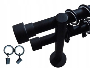 Карниз + Сайлент-кольца MODERN 19/19 ДВОЙНОЙ 260 СМ