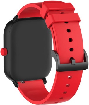 Silikonowy Pasek Opaska 20mm do Smartwatch Xiaomi Amazfit BIP Neon Czerwony