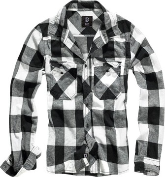 Koszula Brandit Checkshirt white/black 3XL