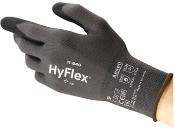 RĘKAWICE ROBOCZE OCHRONNE POWLEKANE R 8 ANSELL HYFLEX NITRYLOWE NITRYLEM R8