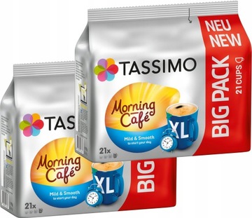 Kapsułki TASSIMO Jacobs Morning Cafe MILD XL 2 x 21 = 42 szt