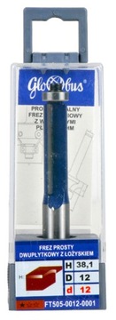 Прямая двухплоскостная фреза с подшипниками. Д=12хВ=38,1/д=12