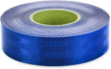 TAŚMA ODBLASKOWA FOLIA SAMOPRZYLEPNA NAKLEJKA NIEBIESKA PRYZMATYCZNA 5CM