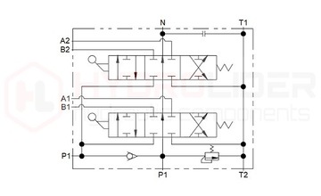 ROZDZIELACZ HYDRAULICZNY 2 SEKCYJNY 80L ORYGINAŁ HYDROLIDER JAKOŚĆ PREMIUM