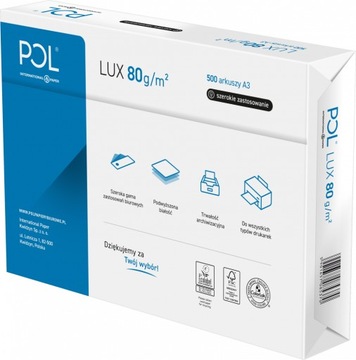 Бумага для ксерокса POLLUX А3 80г.