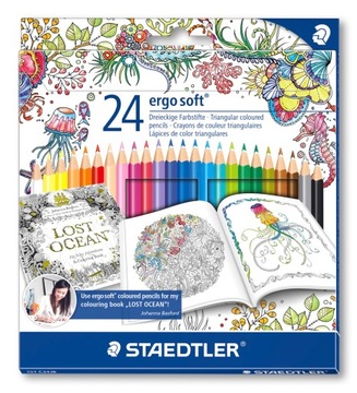 Kredki ołówkowe szkolne Ergosoft 24 kolorów Staedtler 5544