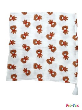 Муслиновая пеленка с кисточкой 80х80