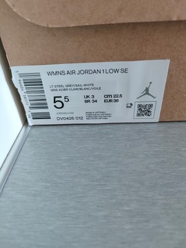 Buty nike air jordan 1 low steel grey 36 DV0426012