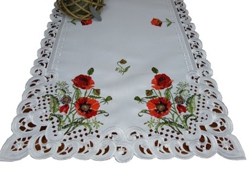 Bieżnik na stół lub ławę, bieżnik haftowany, bieżnik dekoracyjny 60x120cm