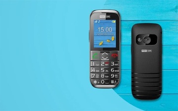 НОВЫЙ ТЕЛЕФОН ДЛЯ ПОЖИЛЫХ MAXCOM MM720 БОЛЬШИЕ КЛАВИШИ, ШРИФТ SOS + КРЫШКА