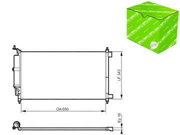 KONDENZÁTOR KLIMATIZACE NISSAN JUKE TIIDA 1.6 1.8 09.04- VALEO