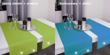 дорожка на стол гладкая BRYLANT 40x180 декоративная планка черный серебристый