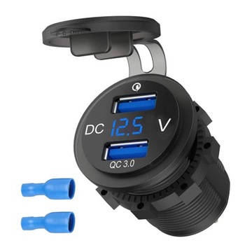 Сильная розетка 2XUSB CHARGING с дисплеем