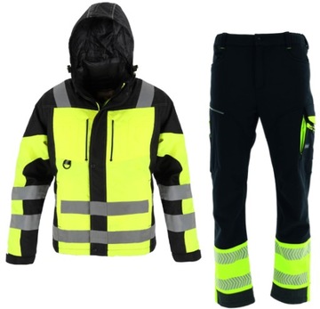 UBRANIE SPODNIE ROBOCZE OCIEPLANE KURTKA ZIMOWA L