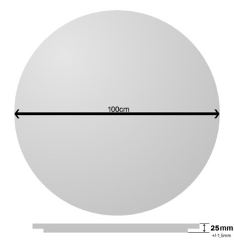 Круглый светодиодный сенсорный переключатель Mirror 100 без рамки