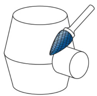Фреза Напильник по металлу TYPE-H 3х7 хвостовик 3