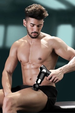 МАССАЖЕР МАССАЖНЫЙ ПИСТОЛЕТ 4 СВЕТОДИОДНЫХ НАКОНЕЧНИКА 32 РЕЖИМА