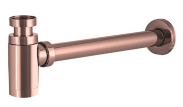 СИФОН ДЛЯ МОЙКИ ВАННОЙ, ЛАТУНЬ, УНИВЕРСАЛЬНЫЙ, МЕДЬ, РОЗОВОЕ ЗОЛОТО