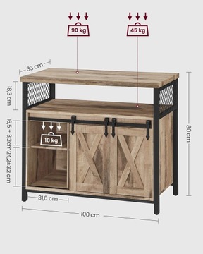 LOFT индустриальный комод в деревенском стиле