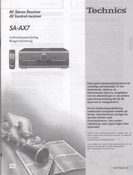 INSTRUKCJA OBSŁUGI AMPLITUNER TECHNICS SA-AX7