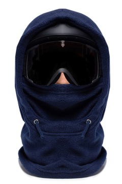 Kominiarka na kask kaptur snowboard narty granat