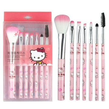 Hello Kitty Makeup Brush Set with Box Cute