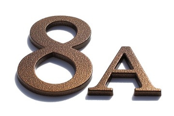 НОМЕР ДОМА, НОМЕРА ДОМА, АНТИЧНЫЕ КОРИЧНЕВЫЕ БУКВЫ