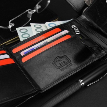 ОРИГИНАЛЬНЫЙ КОШЕЛЕК PIERRE CARDIN, КОЖА ПРЕМИУМ