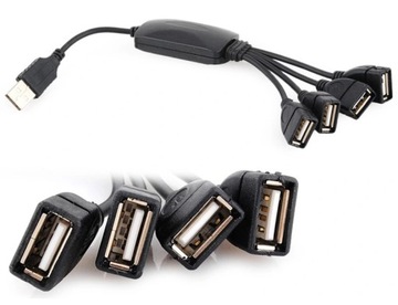 USB-концентратор, 4-портовый разветвитель, разветвитель с кабелем