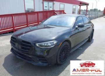 Mercedes Klasa S W223/V223 2022 Mercedes-Benz Klasa S 2022r., S 580 4MATIC, 4L, od ubezpieczalni 4.0 496KM