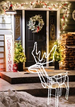 СВЕТОДИОДНЫЕ СВЕТЯЩИЕСЯ РОЖДЕСТВЕНСКИЕ ОРНАМЕНТЫ ЛАМПЫ «ОЛЕНЬ» ХОЛОДНЫЙ БЕЛЫЙ