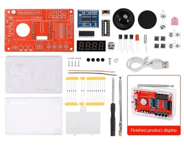 Radio FM 87-108MHz głośnik LCD zasilanie BAT+USB Obudowa