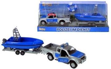 Hipo Auto Policja 12cm z łódką