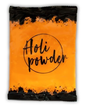 Holi Powder kolorowy proszek HOLI Festiwal kolorów JASNY POMARAŃCZOWY