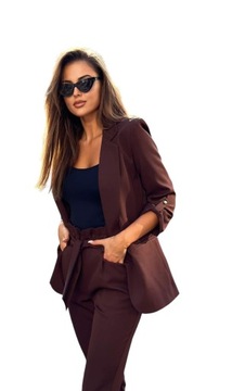 Элегантный женский костюм 48 размера, шоколадный.