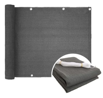 ПОКРЫТИЕ ДЛЯ БАЛКОНА ТЕРРАСЫ СЕРОЕ УФ 95% ЗАЩИТНАЯ СЕТКА ДЛЯ БАЛКОННОГО КОВРИКА 90 x 500