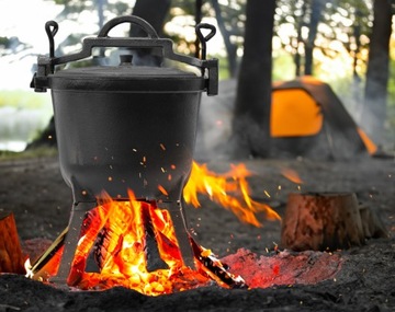 Эмалированная чугунная кастрюля