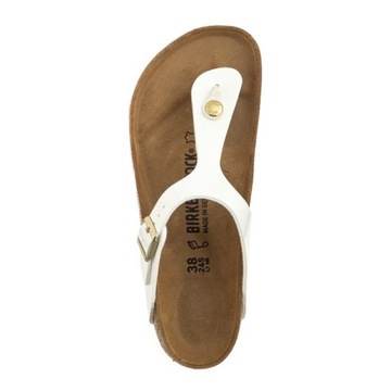 Buty na Lato Klapki Japonki Birkenstock Gizeh BF Patent White 1005299