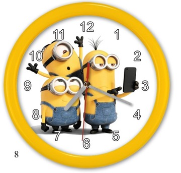 ZEGAR ŚCIENNY MINIONKI na prezent dla dziecka PL