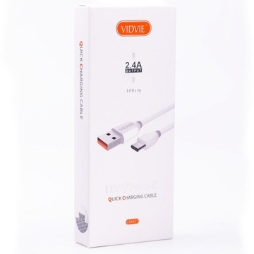 VIDVIE CB442 Кабель USB/Type C 1м белый