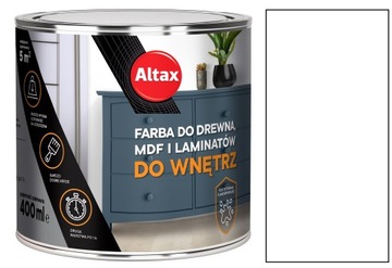 ALTAX FARBA EMALIA DO DREWNA MDF 0,4L BIAŁY PÓŁMAT