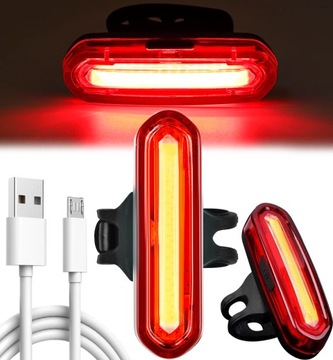 МОЩНЫЙ ВЕЛОСИПЕДНЫЙ ЗАДНИЙ ФОНАРЬ, АККУМУЛЯТОРНЫЙ USB, 120 ЛМ, СВЕТОДИОДНЫЙ ЯРКИЙ СВЕТ