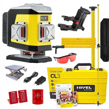 NIVEL SYSTEM CL3R LASER KRZYŻOWY CZERWONY +TYCZKA