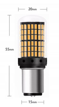 BAU15S СВЕТОДИОДНЫЕ ЛАМПОЧКИ, ПОВОРОТЫ ОРАНЖЕВАЯ БАНКА