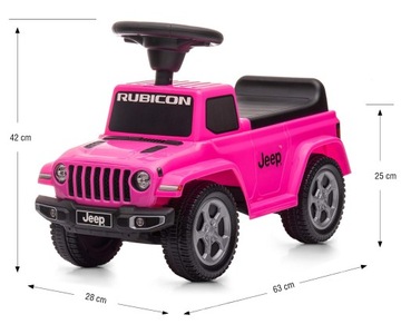 Детские ходунки-толкачи Jeep Rubicon Gladiator Pink Milly Mally